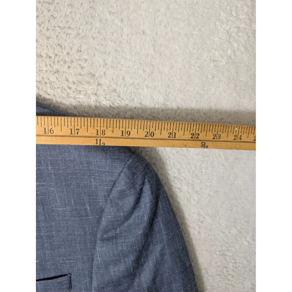 Jos. A. Bank Brrr Nylon Sport Coat Mens 44R Blue Wool Silk Linen Stretch‎ 1905